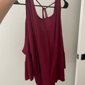 Cold shoulder maternity top